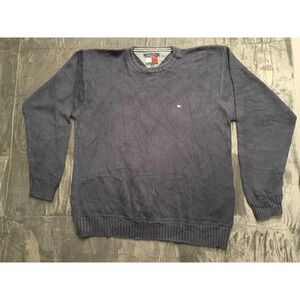 Tommy Hilfiger Mens Crewneck Sweater‎ Navy Blue Cotton Knit XXLG